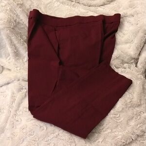 Counterparts Burgundy Elastic-waisted, slim ankle pants